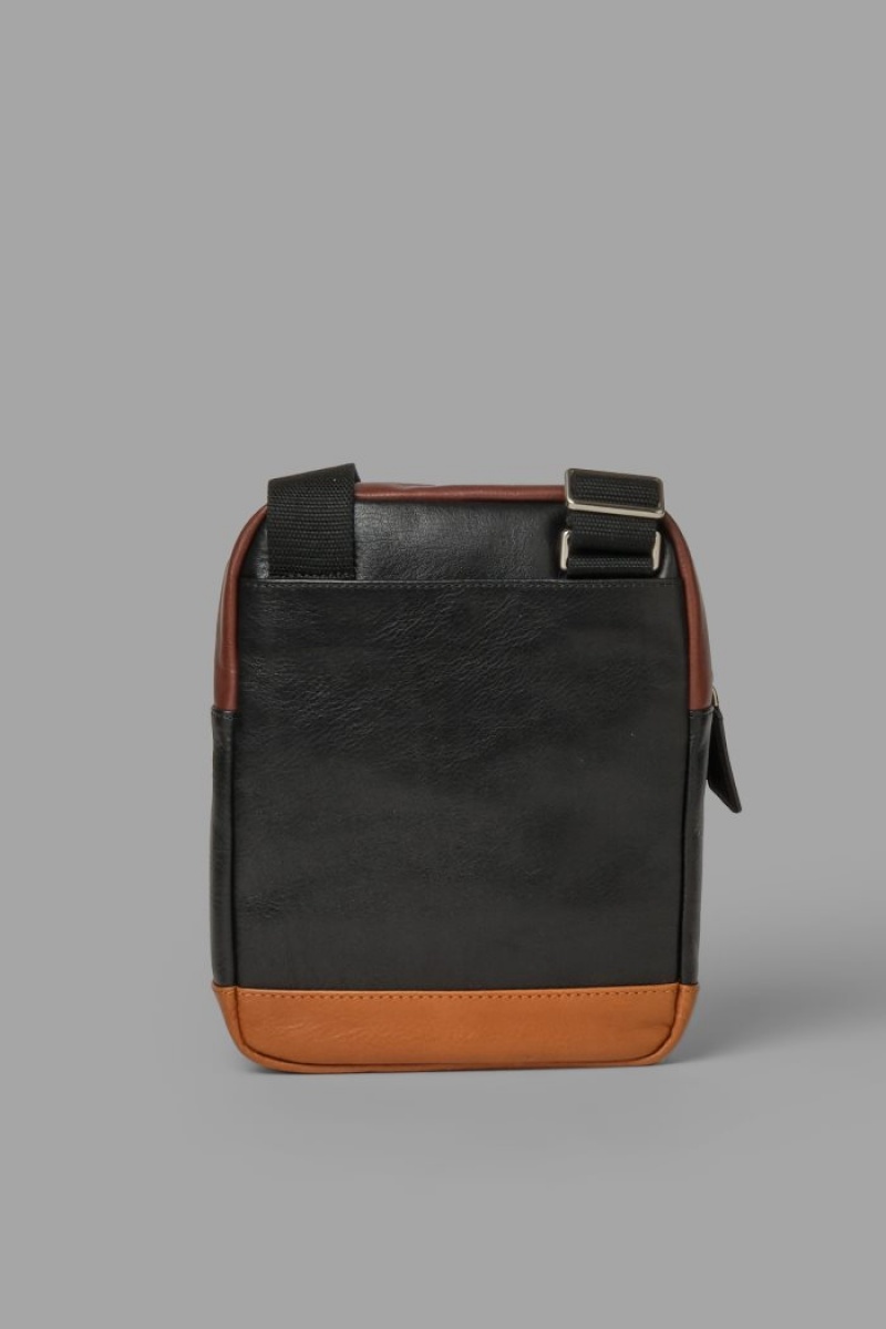 Férfi La Martina Two-tone Crossbody Táska Sötétkék Barna Magyarország | KKU-2590